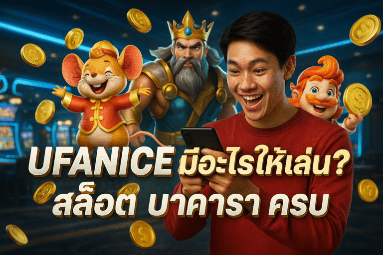 UFANICE มีอะไรให้เล่น? สล็อต บาคาร่า ครบ